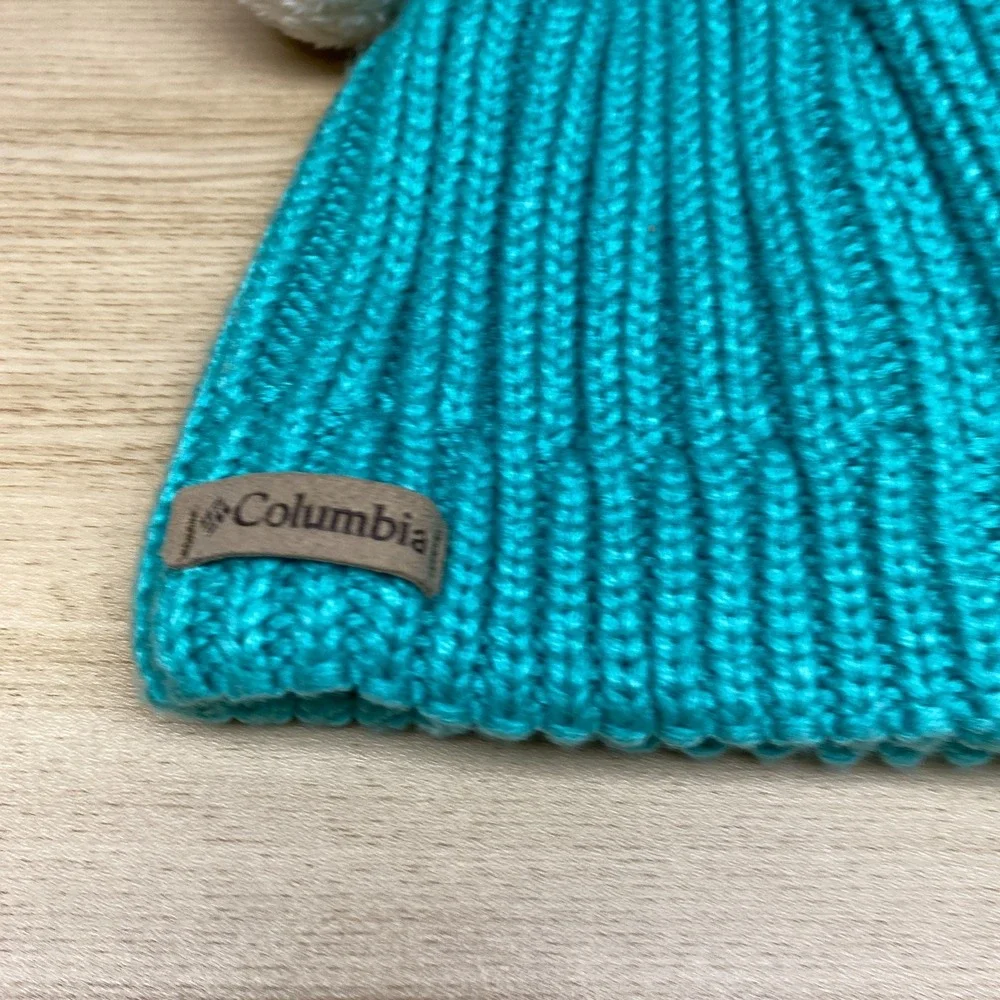 Columbia Hat Beanie Girls One Size Blue Knit Stocking Cap Winter